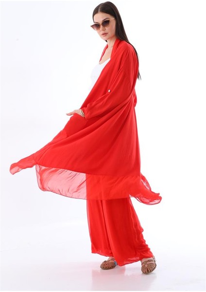Itayan Ipek Detaylı Oversize Kaftan