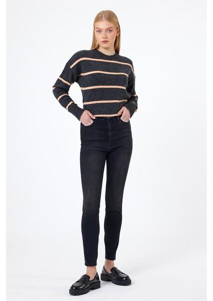 Kadın Holly Black Ekstra Yüksek Bel Skinny Jean Pantolon