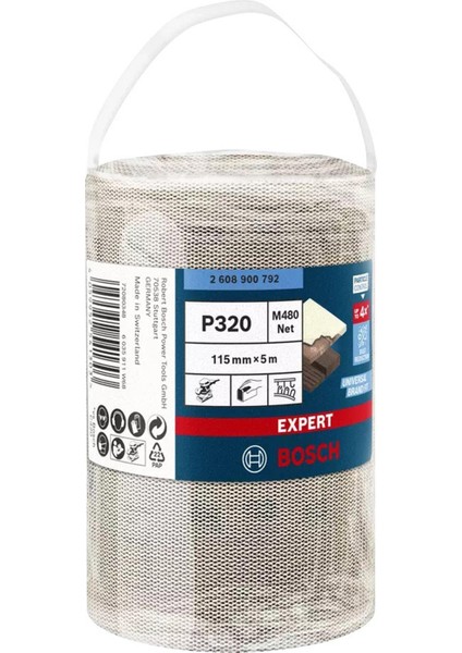 M480 115 mm 320 Kum Cırtlı Rulo Elek Telli Ağ Zımpara 2608900792 modelleri