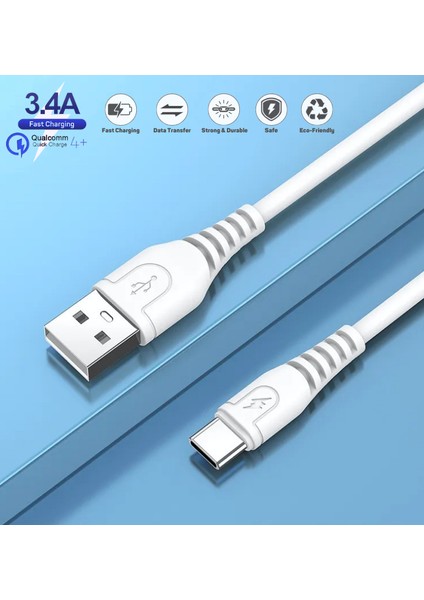Reeder S19 Max Pro S Uyumlu 3.4 Amper Ultra Hızlı Type-C Şarj Kablosu 1 Metre - Ithalatçı Garantili