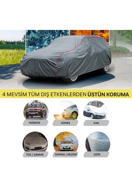Volkswagen Passat 2015 ve SONRASIX300 Fitilli Araba Branda Miflonlu Oto Çadır Örtü