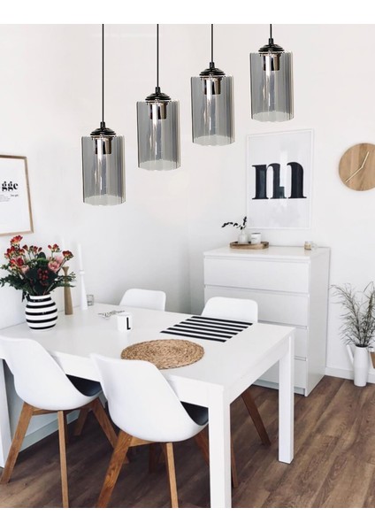 Dora Black Sıralı Lüx 4 Salon Avize, Yemek Odası Avize fırsatları