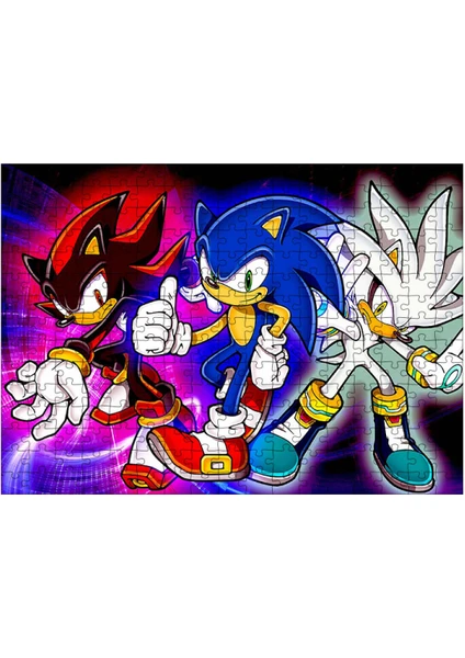 Ahşap Mdf Puzzle Yapboz Sonic 255 Parça 35*50 cm