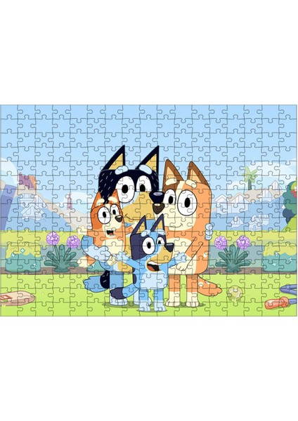 Ahşap Mdf Puzzle Yapboz Bluey 255 Parça 35*50 cm