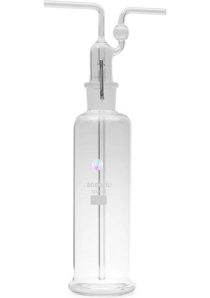 Gaz Yıkama Şişesi Başlıklı 29/32 Şilifli - 500 mL - IS 11990 Standartlarıyla Üretilmiştir