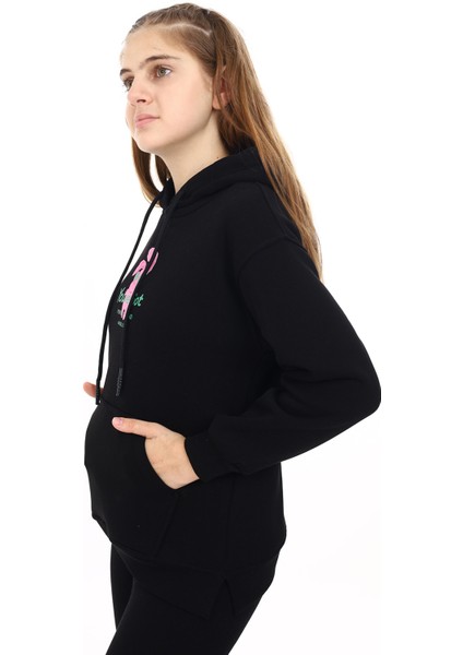 Angelos Girls Kız Çocuk Kanguru Cepli Kapüşonlu Sweatshirt Hoodie  7-13 Yaş LX278