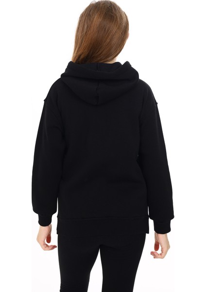 Angelos Girls Kız Çocuk Kanguru Cepli Kapüşonlu Sweatshirt Hoodie  7-13 Yaş LX278