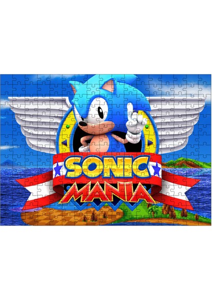 Ahşap Mdf Puzzle Yapboz Sonic Mania 255 Parça 35*50 cm