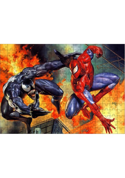 Ahşap Mdf Puzzle Yapboz Venom Vs Spider Man 255 Parça 35*50 cm