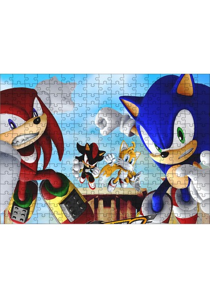 Ahşap Mdf Puzzle Yapboz Sonic Rivals 255 Parça 35*50 cm