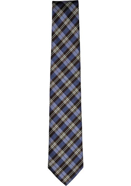 Ekose Desenli Ince Kravat