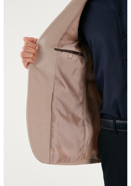 6 Drop Çift Yırtmaçlı Kırçıllı Slim Fit Blazer Erkek Ceket 6601040 fırsatları