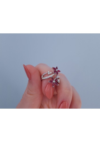 Pırlanta ve Markiz Kesim Yakut Taşlı Yüzük 0408R0010 indirimleri