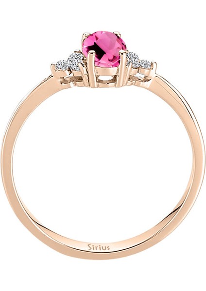 Pırlanta ve Oval Pembe Turmalin Taşlı Yüzük 0417R0255 modelleri
