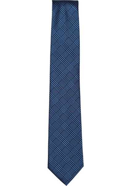 Ekose Desenli Ince Kravat