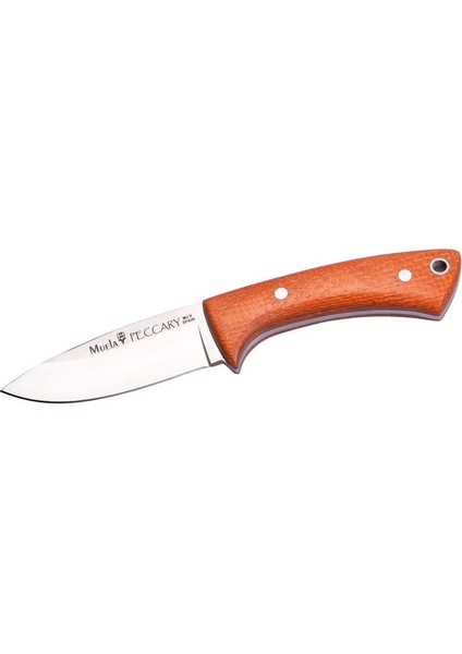 Peccary 7cm Turuncu Bıçak, Kanvas Micarta Sap