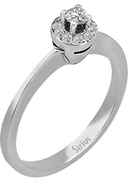 G Renk Toplam 0,22 Karat Pırlanta Tektaş Yüzük 0401R0038