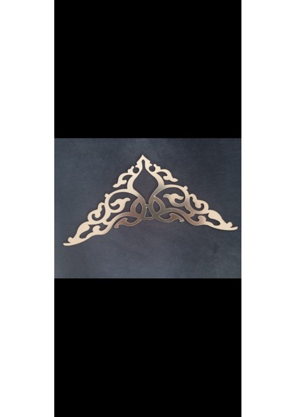 Dekoratif Gold Yapışkanlı Aynalı Pleksi Mobilya Dolap Süsü (14x28cm) 4 ADET