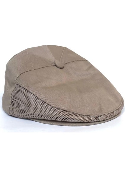 Bay Yazlık Kasket Köylü Kasketi Yöresel Şapka Koyu Bej 52 cm
