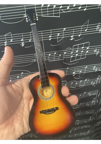 Minyatür Gitar Klasik Rodriguez Ahşap Hediyelik Biblo 25 cm
