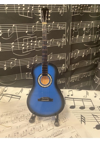Minyatür Gitar Mavi Klasik Gitar 25 cm Hediyelik Biblo fiyatları