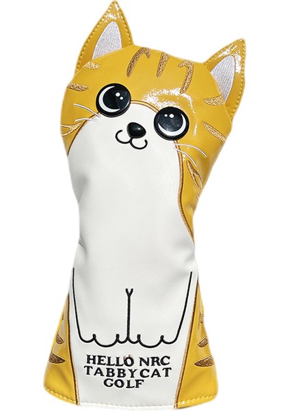 Kulüp Kafa Kapağı Koruma Kolu Uzun Boyun Golf Ahşap Headcovers Golfçü Hediye Sarı Sürücü (Yurt Dışından)