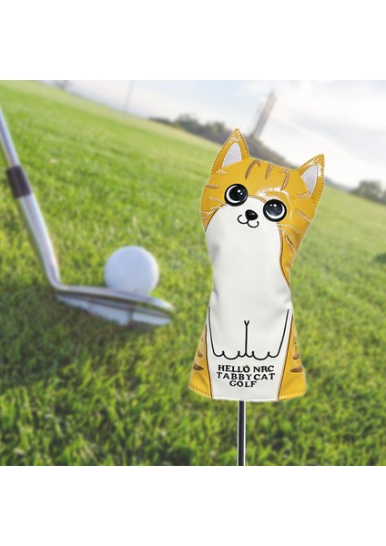 Kulüp Kafa Kapağı Koruma Kolu Uzun Boyun Golf Ahşap Headcovers Golfçü Hediye Sarı Sürücü (Yurt Dışından)