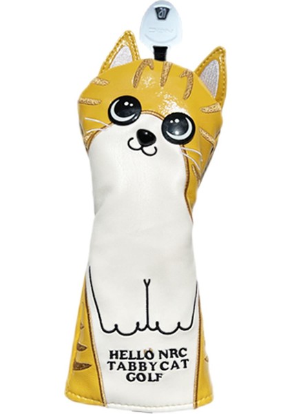 Kulüp Kafa Kapağı Koruma Kolu Uzun Boyun Golf Ahşap Headcovers Golfçü Hediye Sarı Ut (Yurt Dışından)