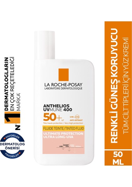 Anthelios Uvmune Fluid Tinted Renkli Güneş Kremi