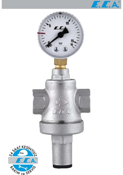 Eca 3/4 Manometreli Rakorsuz Basınç Düşürücü 602111010