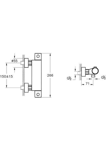 Aquaheat A47174 Rs3 Duş Bataryası, Krom