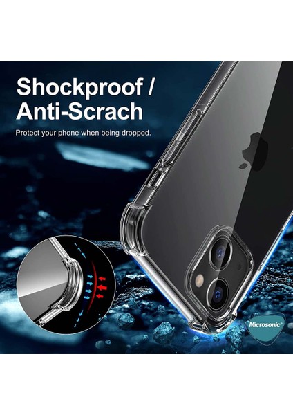 Apple iPhone 15 Kılıf Shock Absorbing Şeffaf