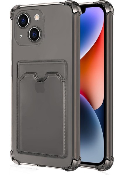 Apple iPhone 15 Plus Card Slot Shock Kılıf Füme