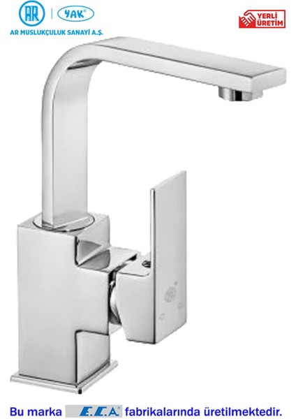 -YAK Melia Tek Gövde Lavabo Kuğu Borulu Eviye Bataryası 102118149 fiyatları