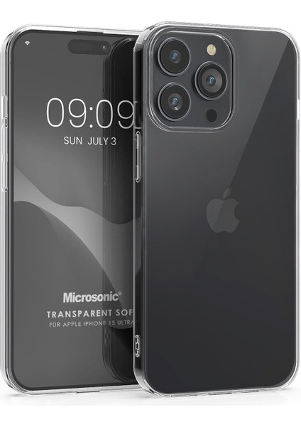 Apple iPhone 15 Ultra Kılıf Transparent Soft Şeffaf
