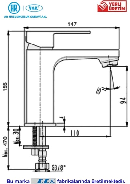 AR Melia Banyo Lavabo Bataryası AR&YAK 102188132