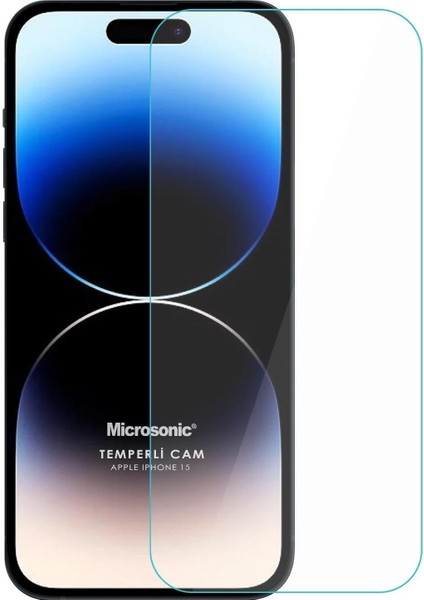 Apple iPhone 15 Tempered Glass Cam Ekran Koruyucu