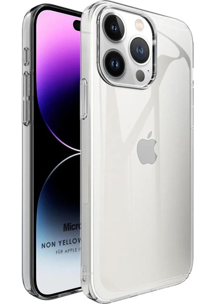 Apple iPhone 15 Pro Kılıf Non Yellowing Crystal Clear Sararma Önleyici Kristal Şeffaf