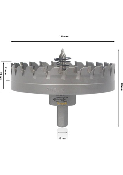 120 mm Tct Elmas Uçlu Panç HG60 fiyatları
