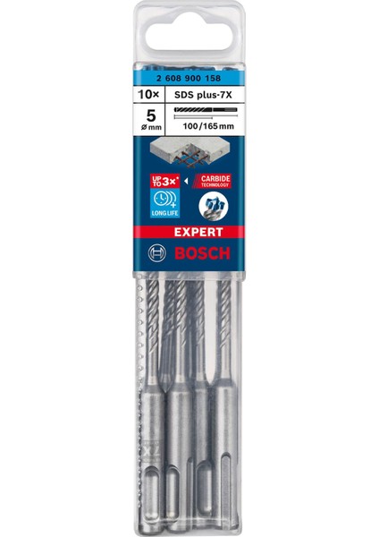 Expert 5X165 mm 10’lu Yeni Sds Plus-7x Matkap Ucu 2608900158 fiyatları