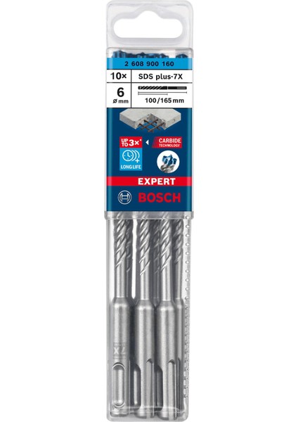 Expert 6X165 mm 10’lu Yeni Sds Plus-7x Matkap Ucu 2608900160 fiyatları