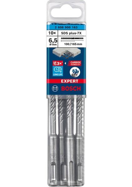 Expert 6.5X165 mm 10’lu Yeni Sds Plus-7x Matkap Ucu 2608900163 fiyatları