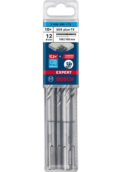 Expert 12X165 mm 10’lu Yeni Sds Plus-7x Matkap Ucu 2608900173 fiyatları