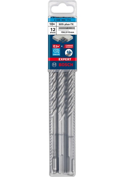 Expert 12X215 mm 10’lu Yeni Sds Plus-7x Matkap Ucu 2608900174 fiyatları