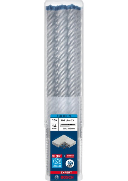 Expert 14X265 mm 10’lu Yeni Sds Plus-7x Matkap Ucu 2608900176 fiyatları