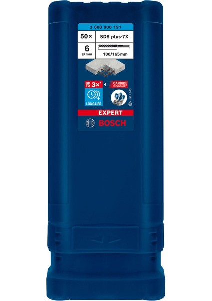 Expert 6X165 mm 50’lu Yeni Sds Plus-7x Matkap Ucu 2608900191 fiyatları