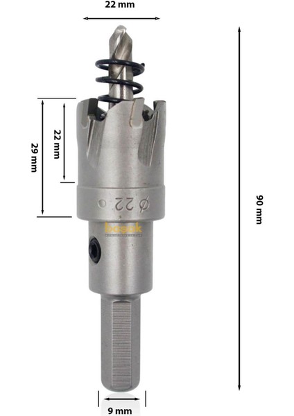 22 mm Tct Elmas Uçlu Panç HG60
