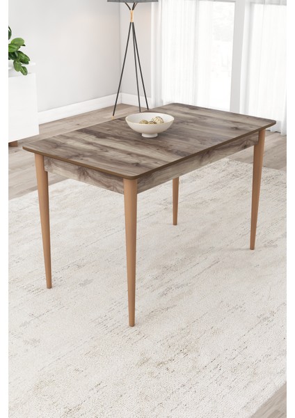 Mbi Konsept yemek Masası 72*112 cm 1. Kalite Sabit Mdf Lam Masa gürgen Ağacı Ayak