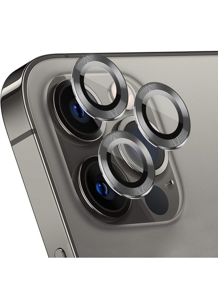 Apple iPhone 15 Pro Tekli Kamera Lens Koruma Camı Füme