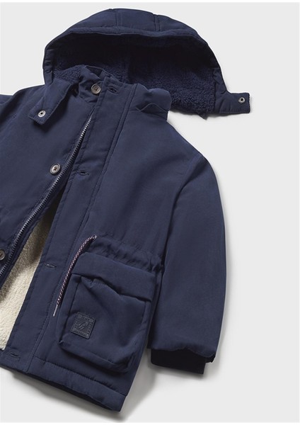 Erkek Bebek Kapüşonlu Düğmeli Parka modelleri